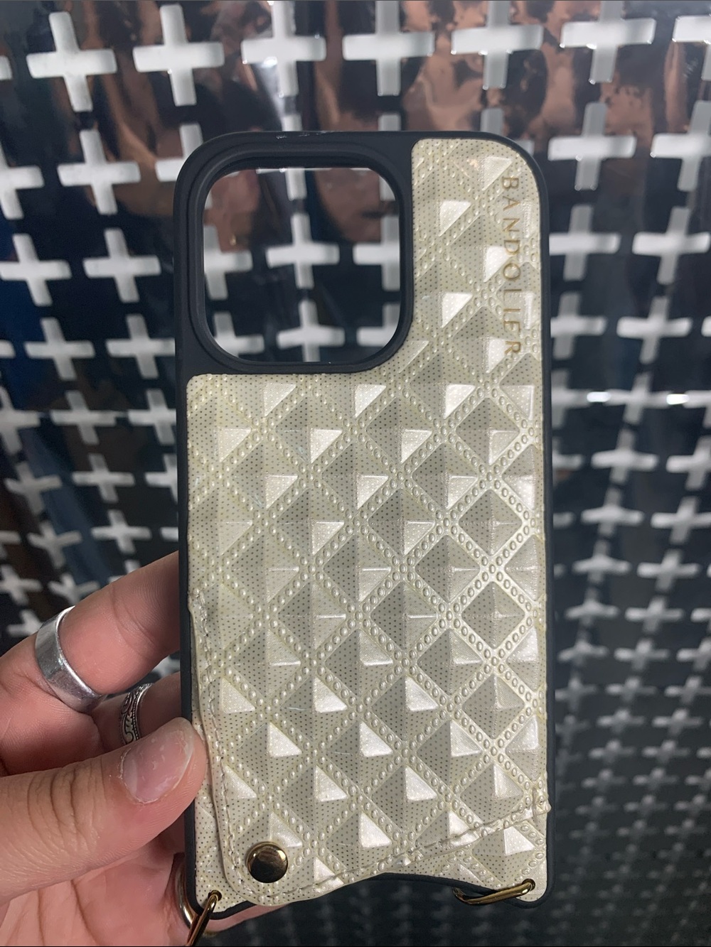Bandolier Cream Textured iPhone 15 Pro Case